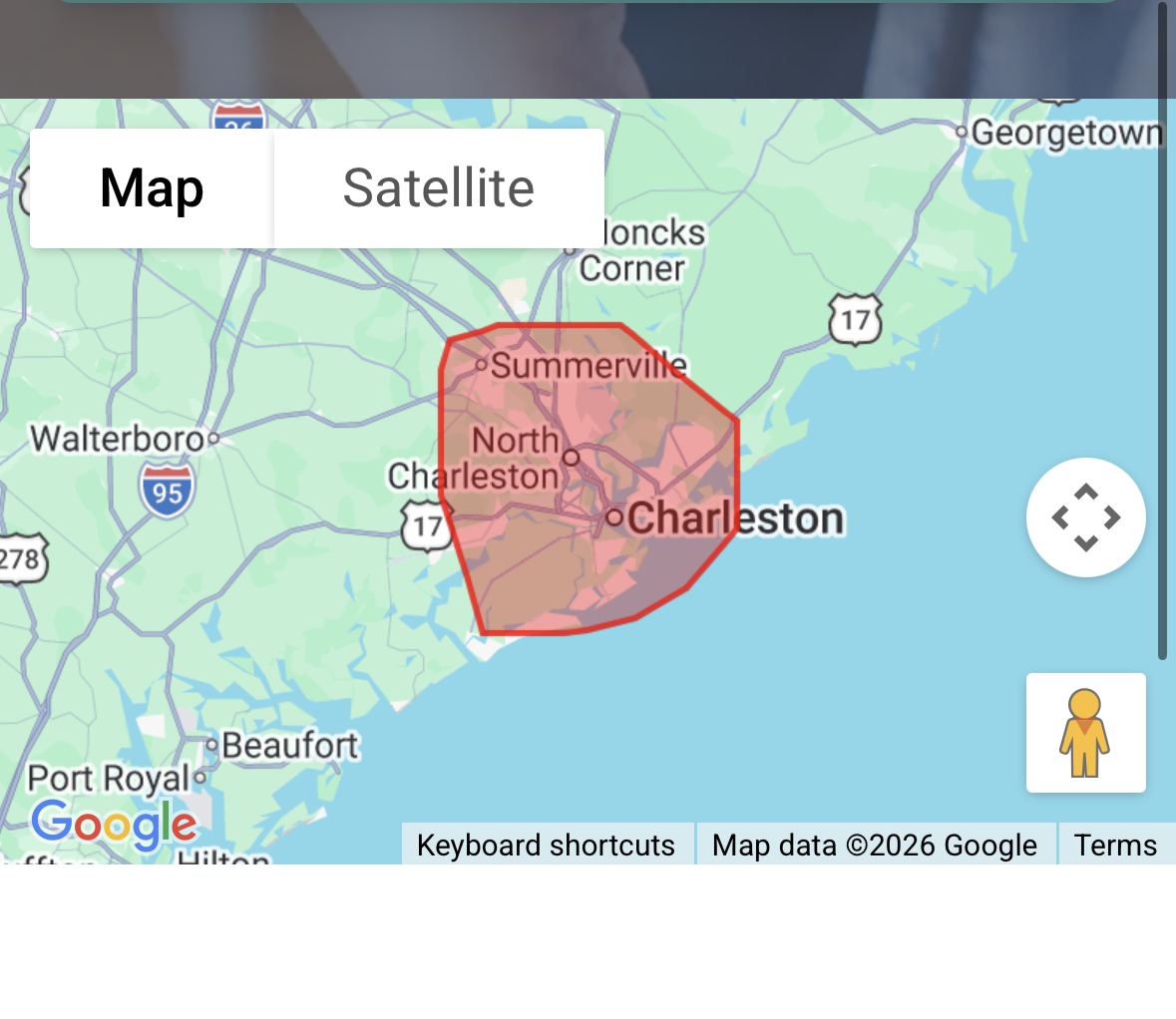 Service Areas Map